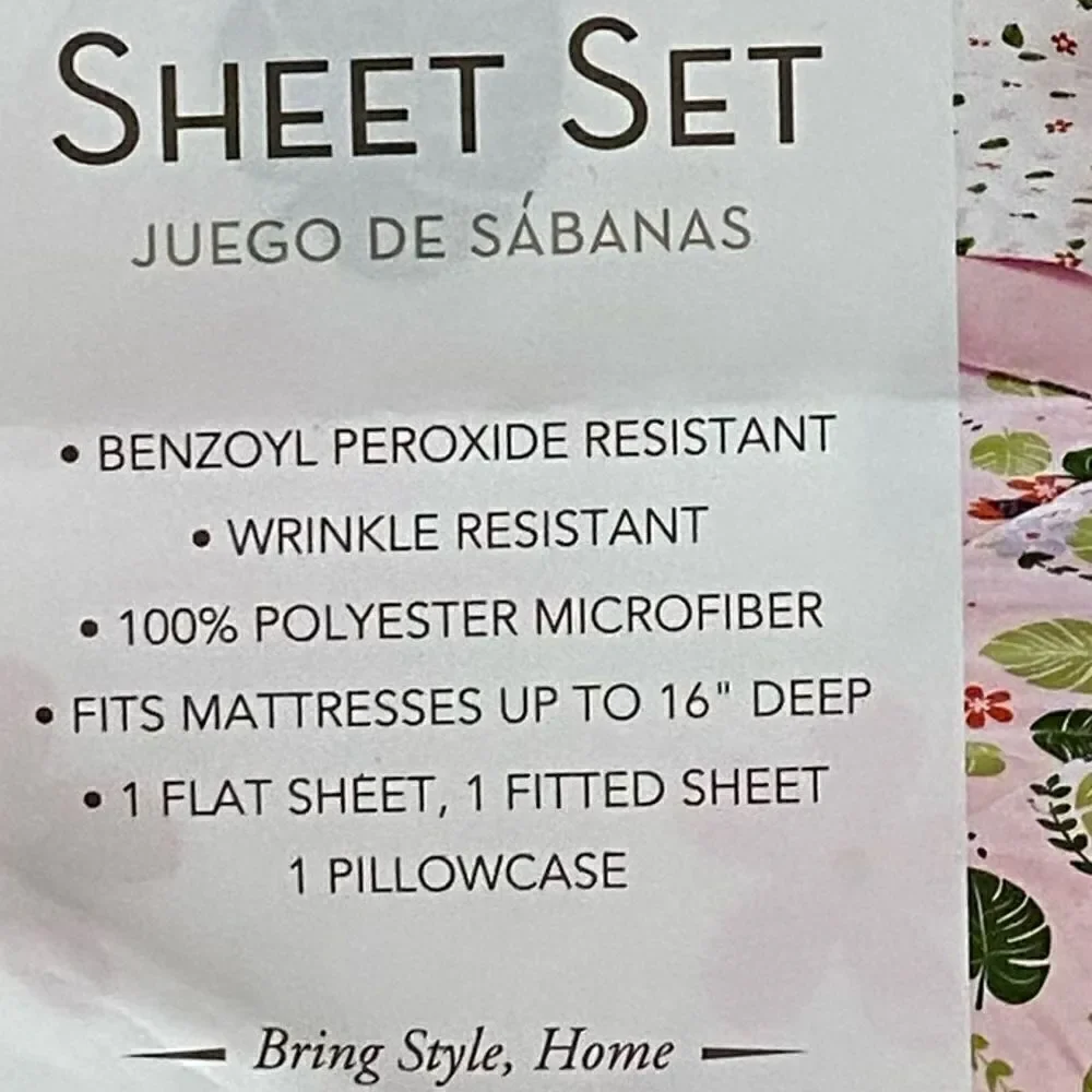 Huntington Home 3 Piece Bed Sheet Set